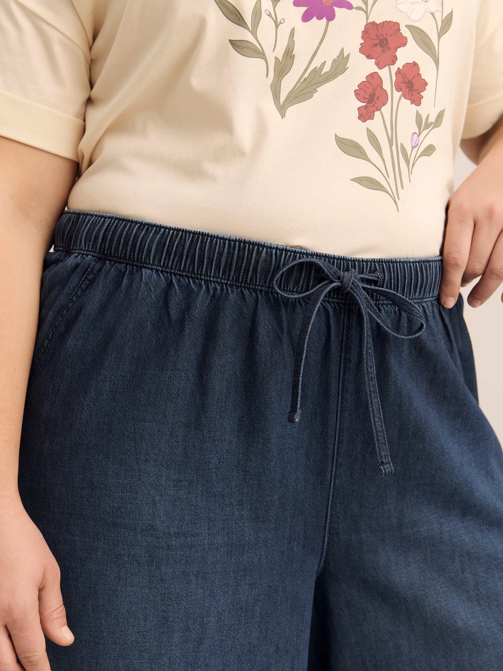 Medium dark blue denim