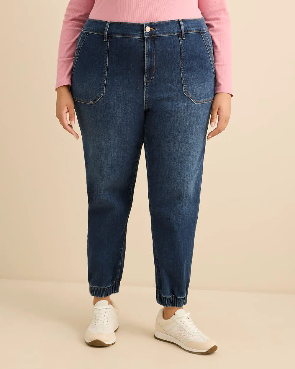 Dark medium blue denim