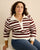 Snow white and cabernet stripe