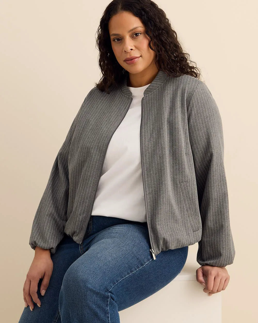 Dark grey pinstripe