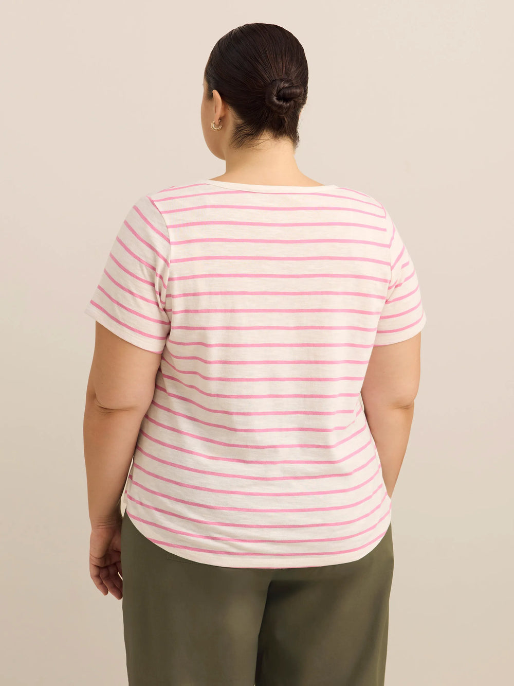 White pink orchid stripes
